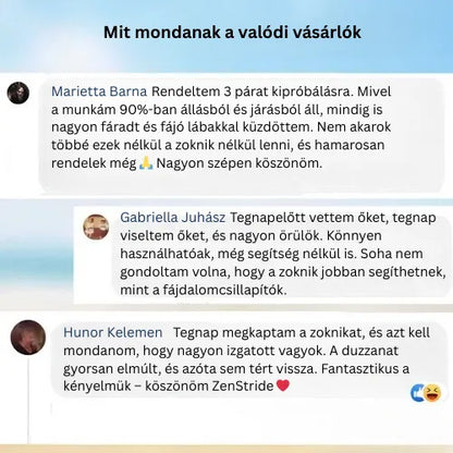 Zenstride® Légáteresztő kompressziós zokni fájdalommentes lábakhoz és talpakhoz